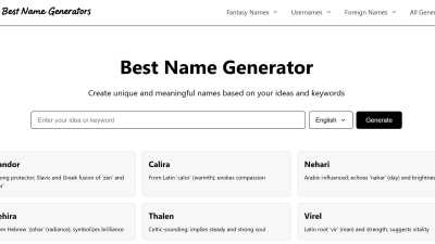 Best Name Generators - AI tool for AI Assistants