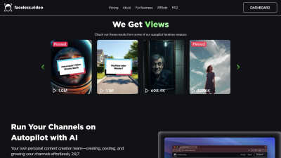Faceless.video - AI tool for Video