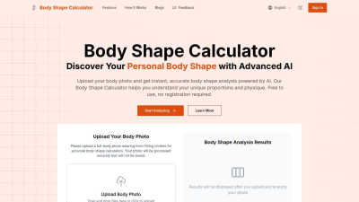 AI Body Shape Calculator - AI tool for E-commerce