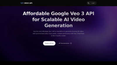 Veo3API.ai: Affordable Veo 3 API with Fast/Turbo & Quality Modes - AI tool for Video