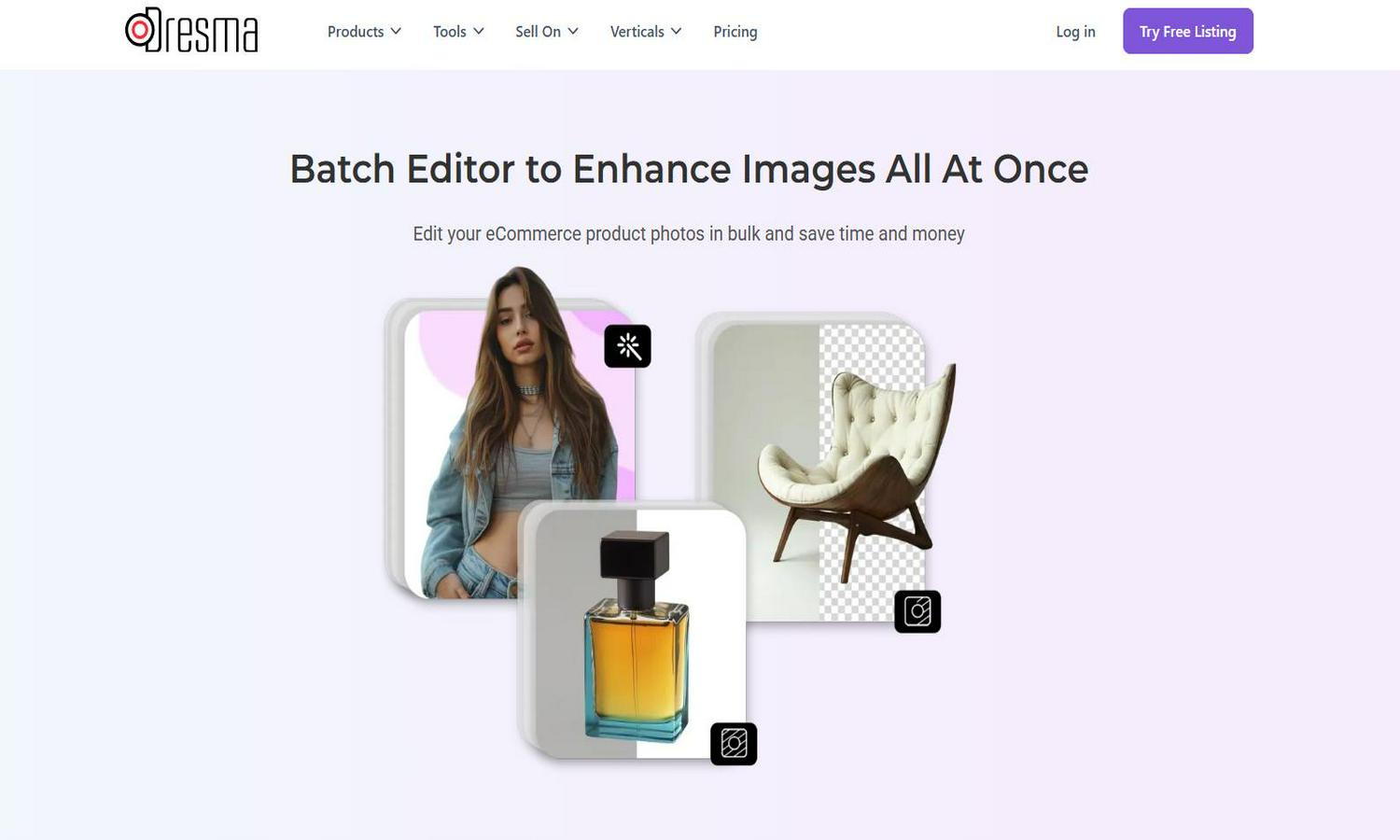 Batch photo editor Website