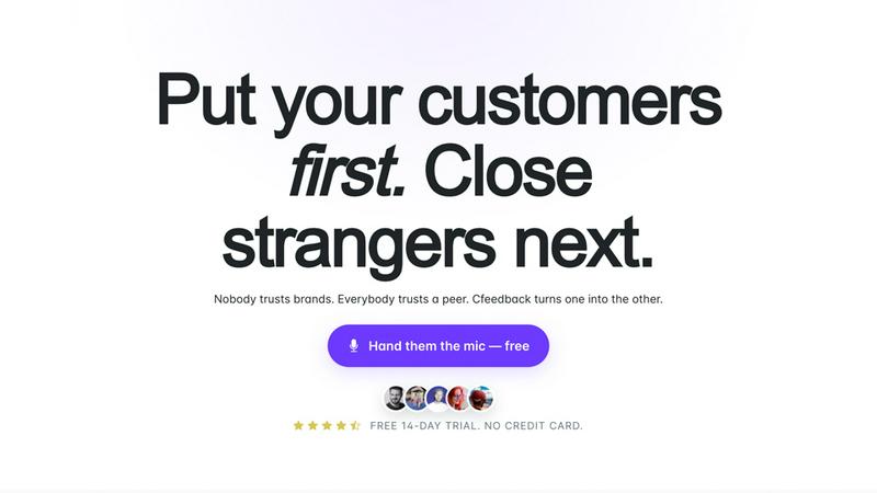 Customer Feedback screenshot