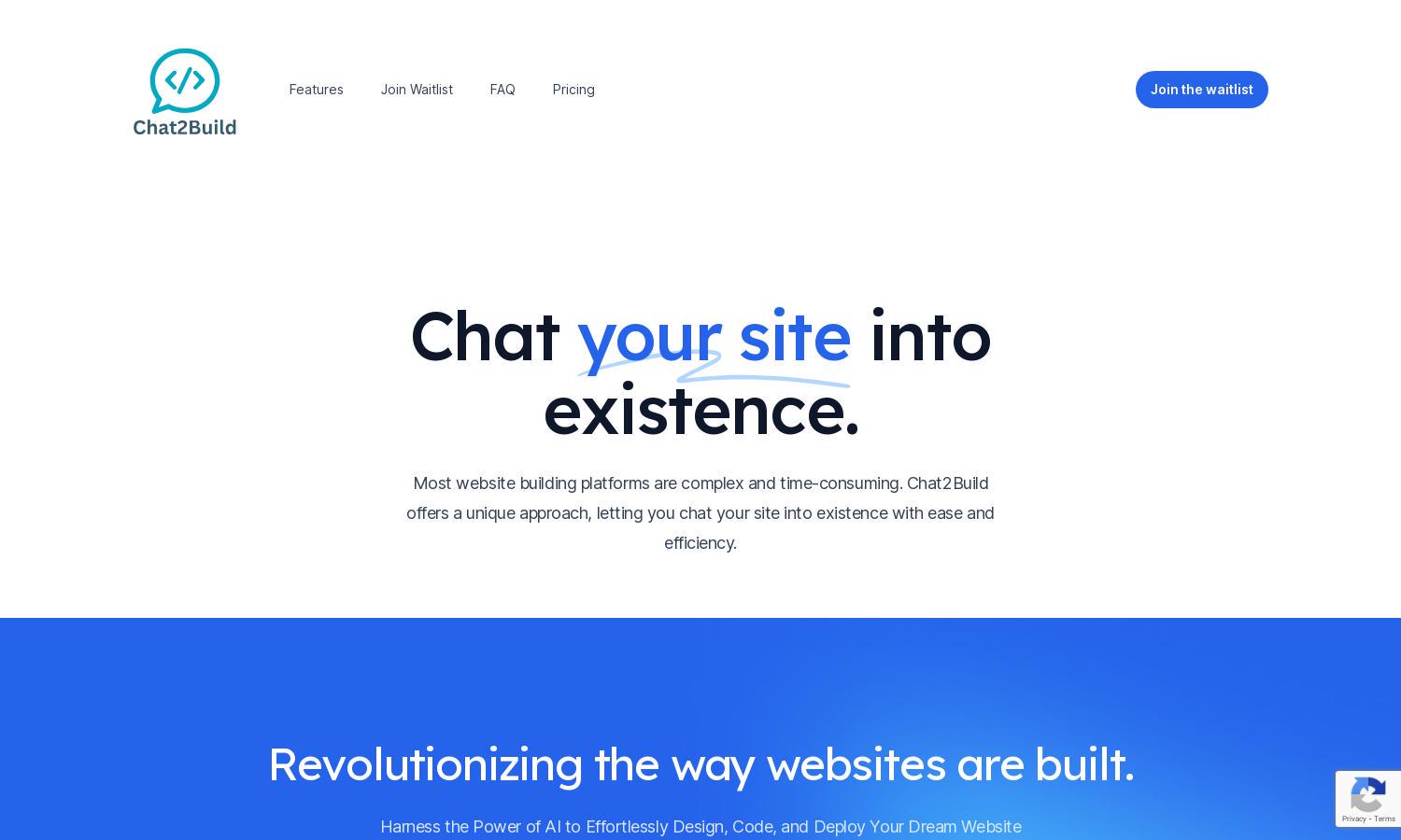 Chat2Build Website