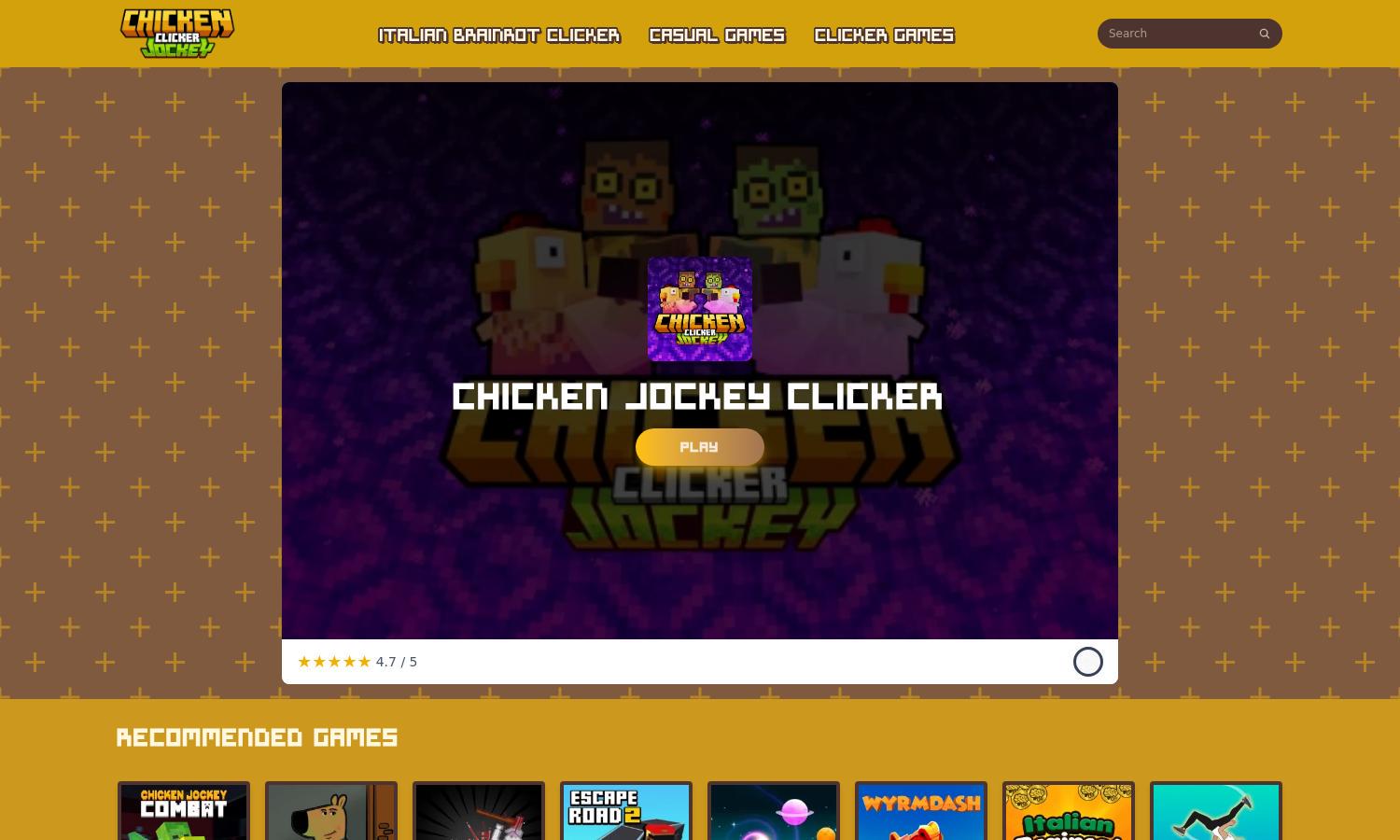 Chicken Jockey Clicker Website