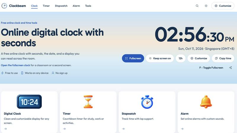 Clock Beam screenshot
