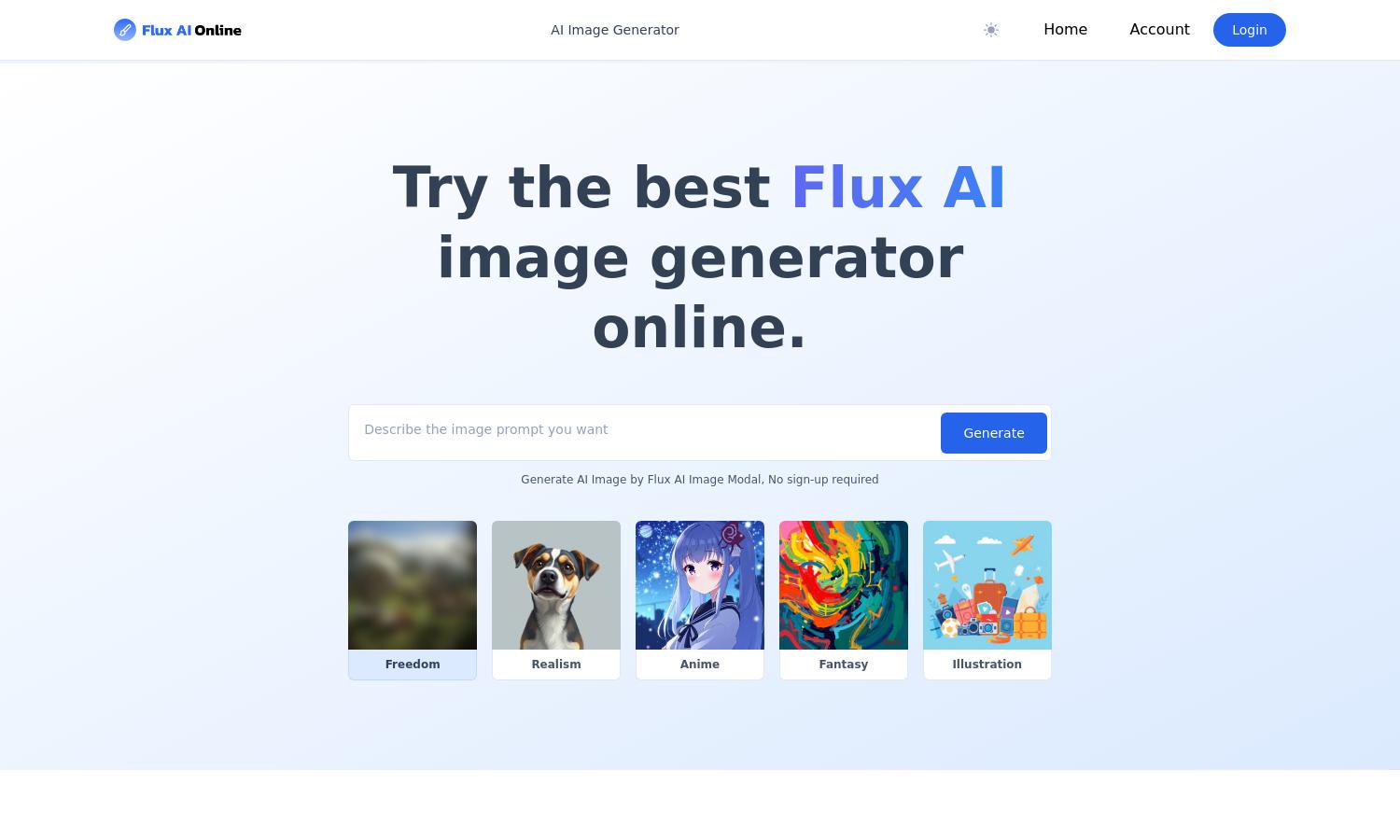 Flux AI Web Website