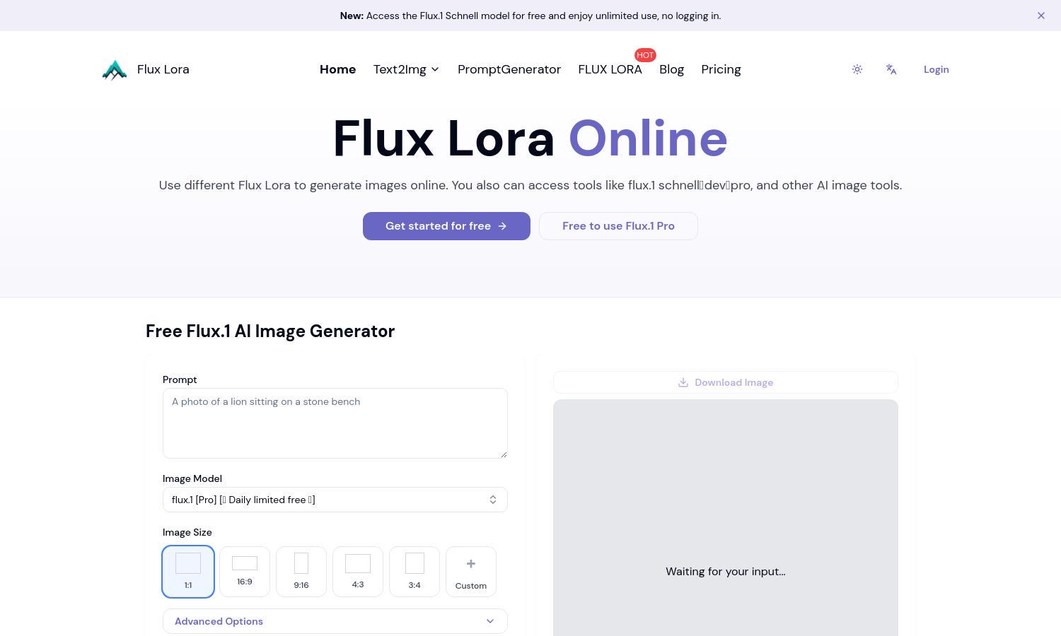 Flux Lora Online Website