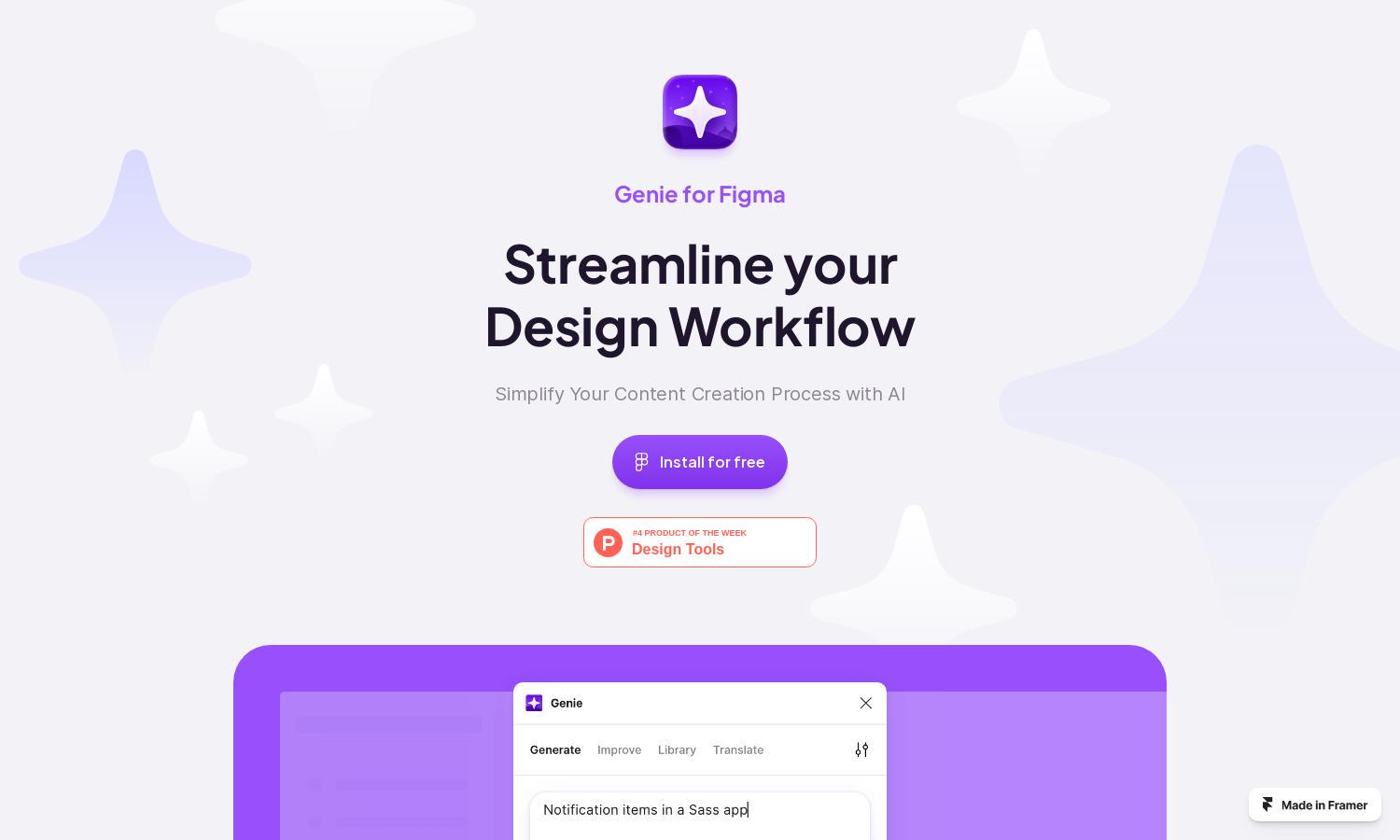 Genie for Figma Website