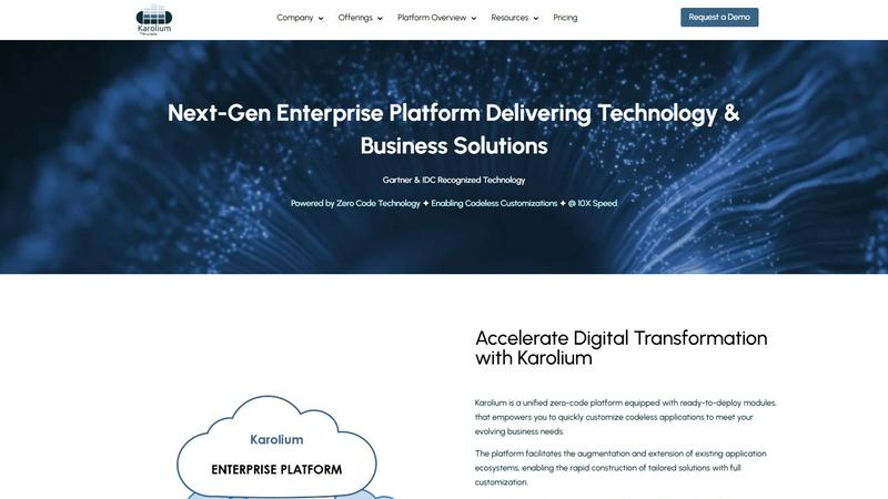 Karolium application interface and features