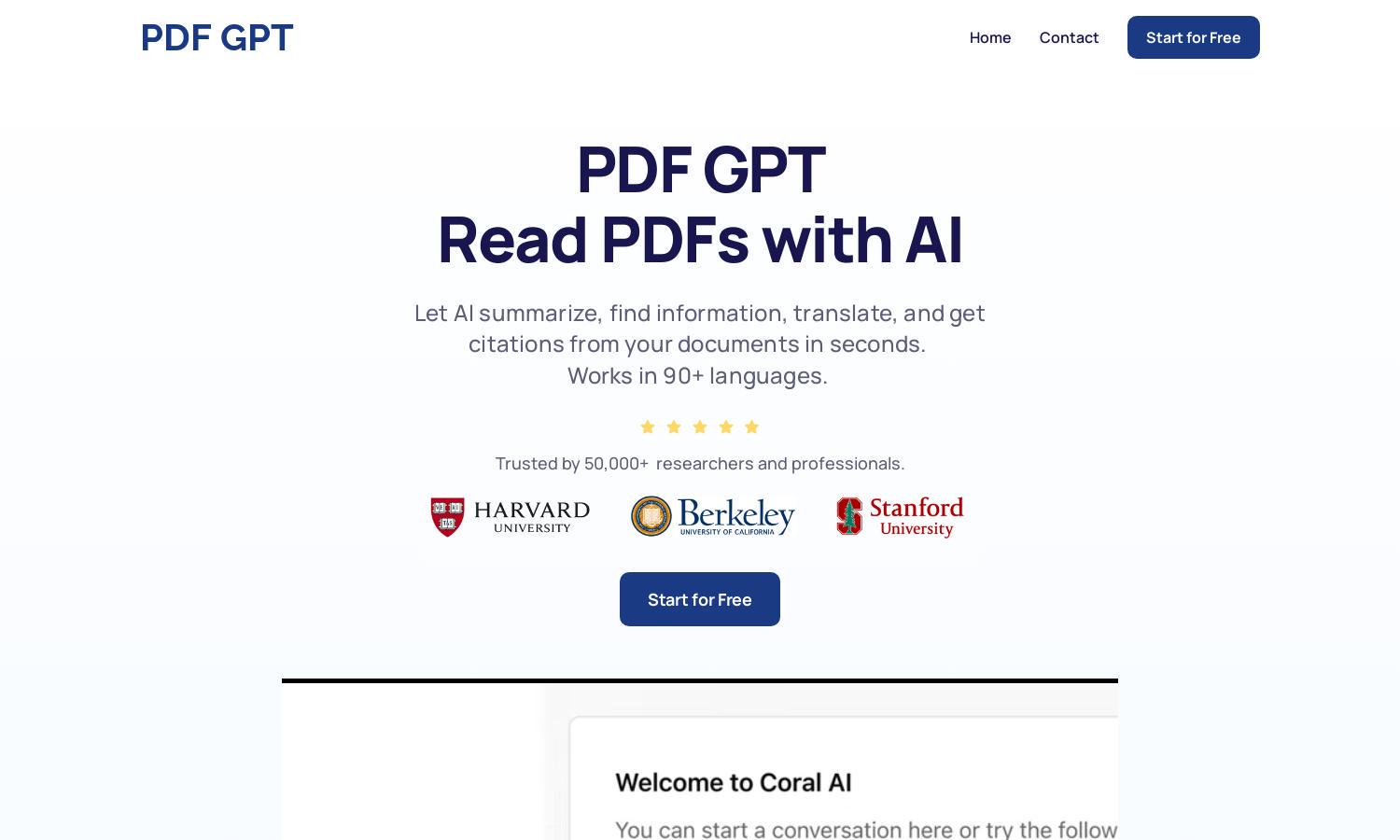 PDF GPT Website