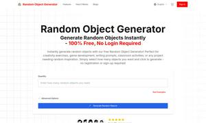 Random Object Generator Website