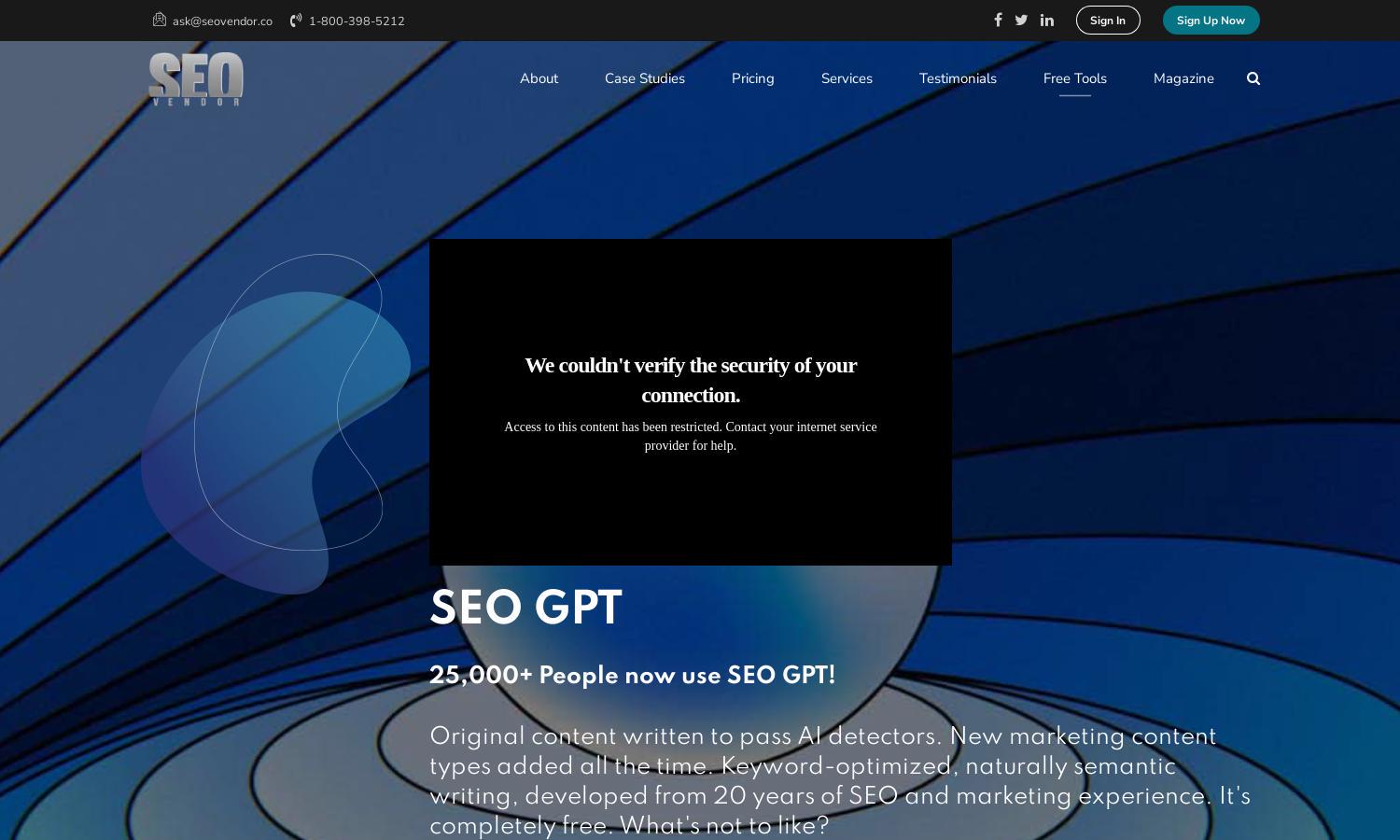 SEO GPT Website