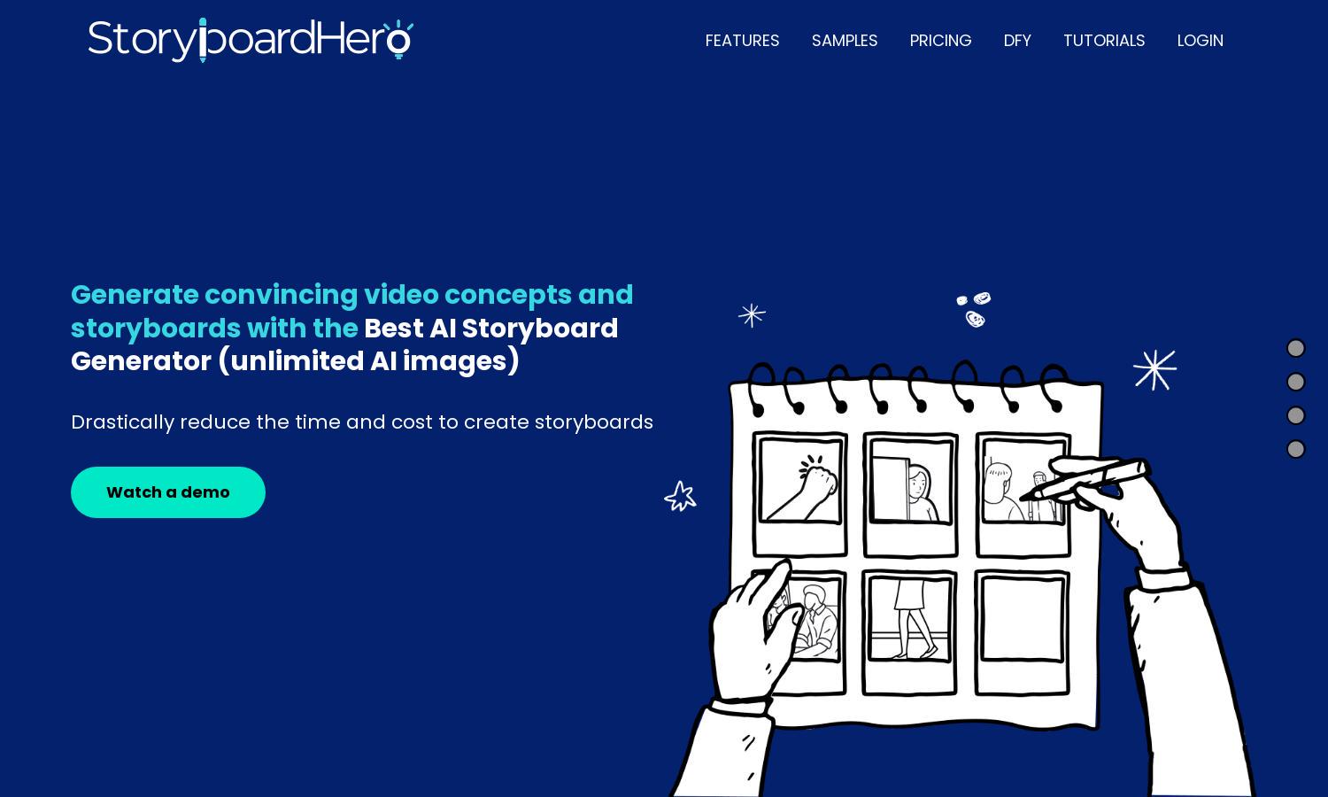 Storyboard Hero Website