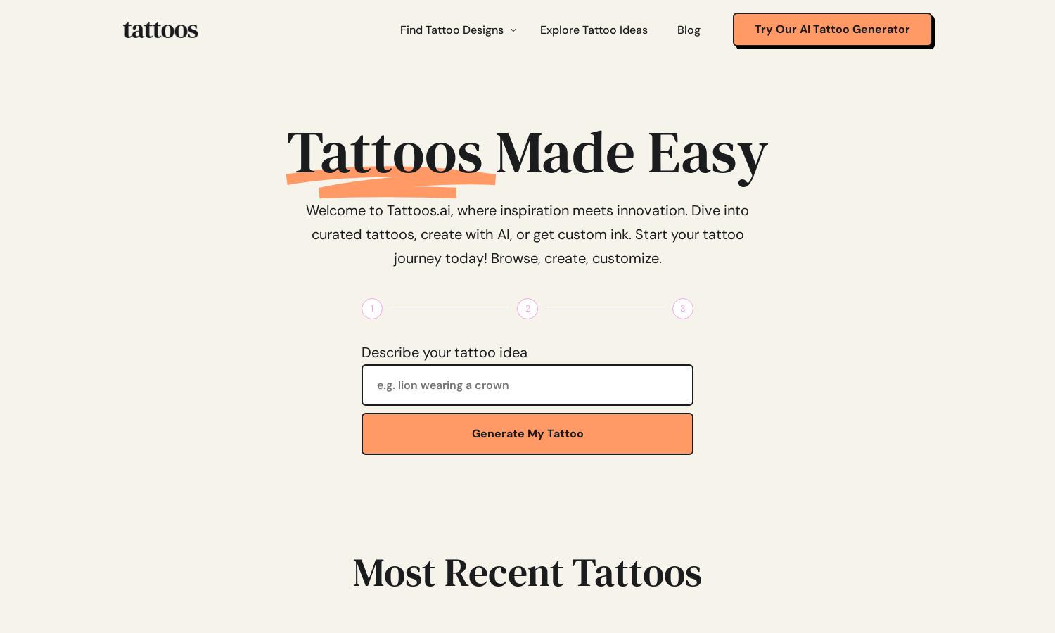 Tattoos.ai Website