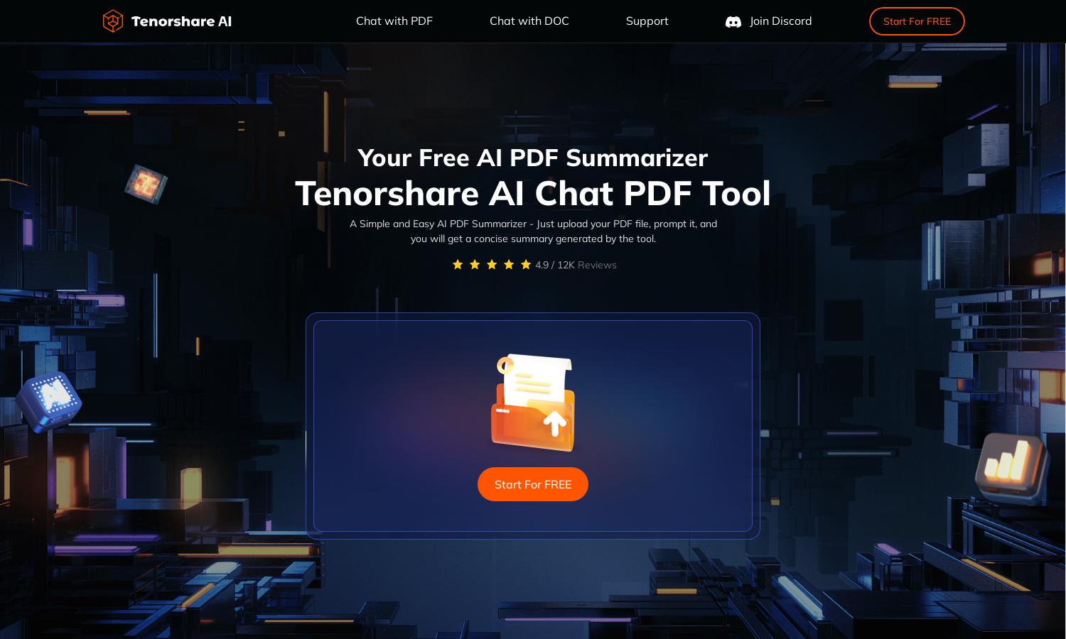 Tenorshare AI PDF Tool Website