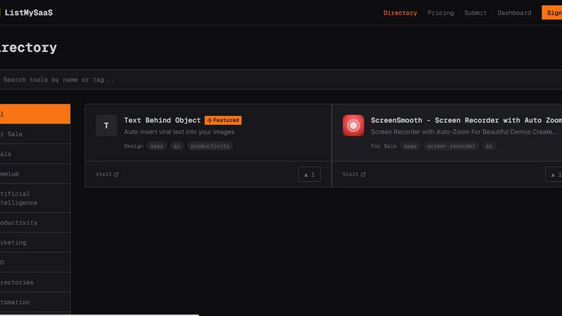 List My SaaS screenshot