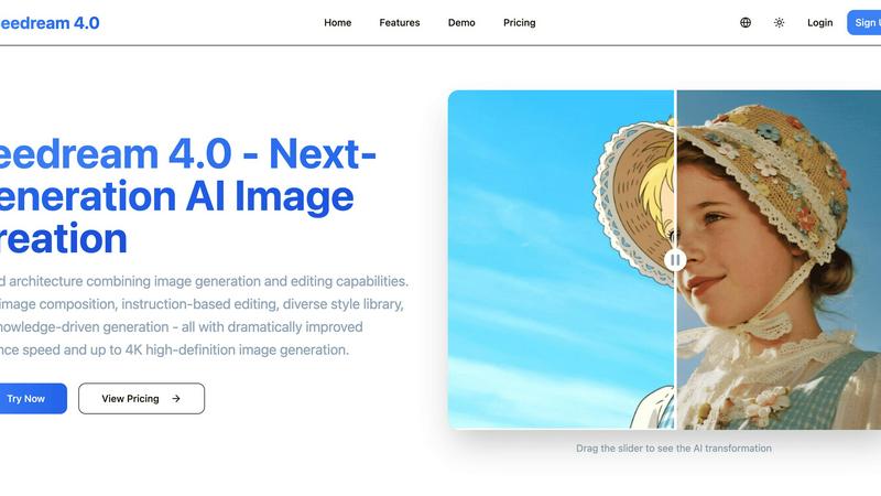Seedream 4.0 application interface and features
